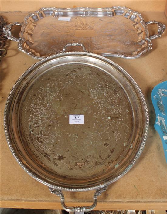 Two plated trays